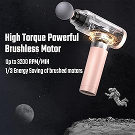 cotsoco Massage Gun Deep Tissue, Muscle Massage Gun Back Massager for Pain Relief, 20 Speeds Handheld Electric Massager Tool with Silent Brushless Motor, Suitable for Gym Office Home Travel