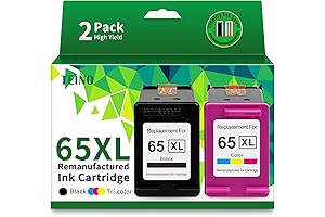 TEINO Remanufactured Ink Cartridge Replacement for HP 65 65XL 65 XL use...