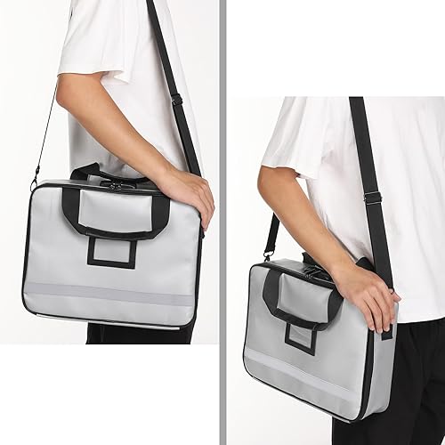 Miniatura 4 de Organizador de archivos con cerradura, bolsa organizadora de documentos ignífuga con cremallera resistente al agua, bolsa de almacenamiento de