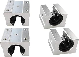 Mssoomm 4 Pcs SBR12UU SBR12 UU 12mm Linear Bearing Motion Pillow Slide Block for 12mm Linear Guide Rail, Aluminum CNC Router Parts