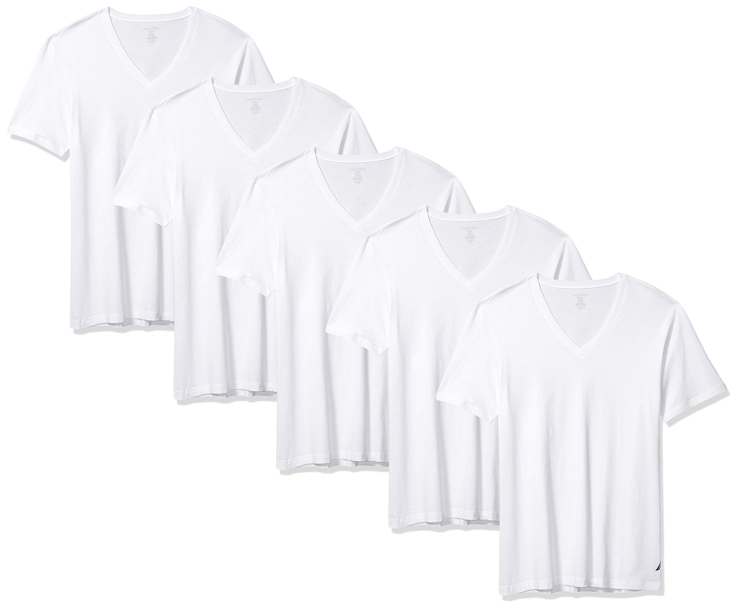 NauticaMen's Cotton V-Neck T-Shirt-Multipack