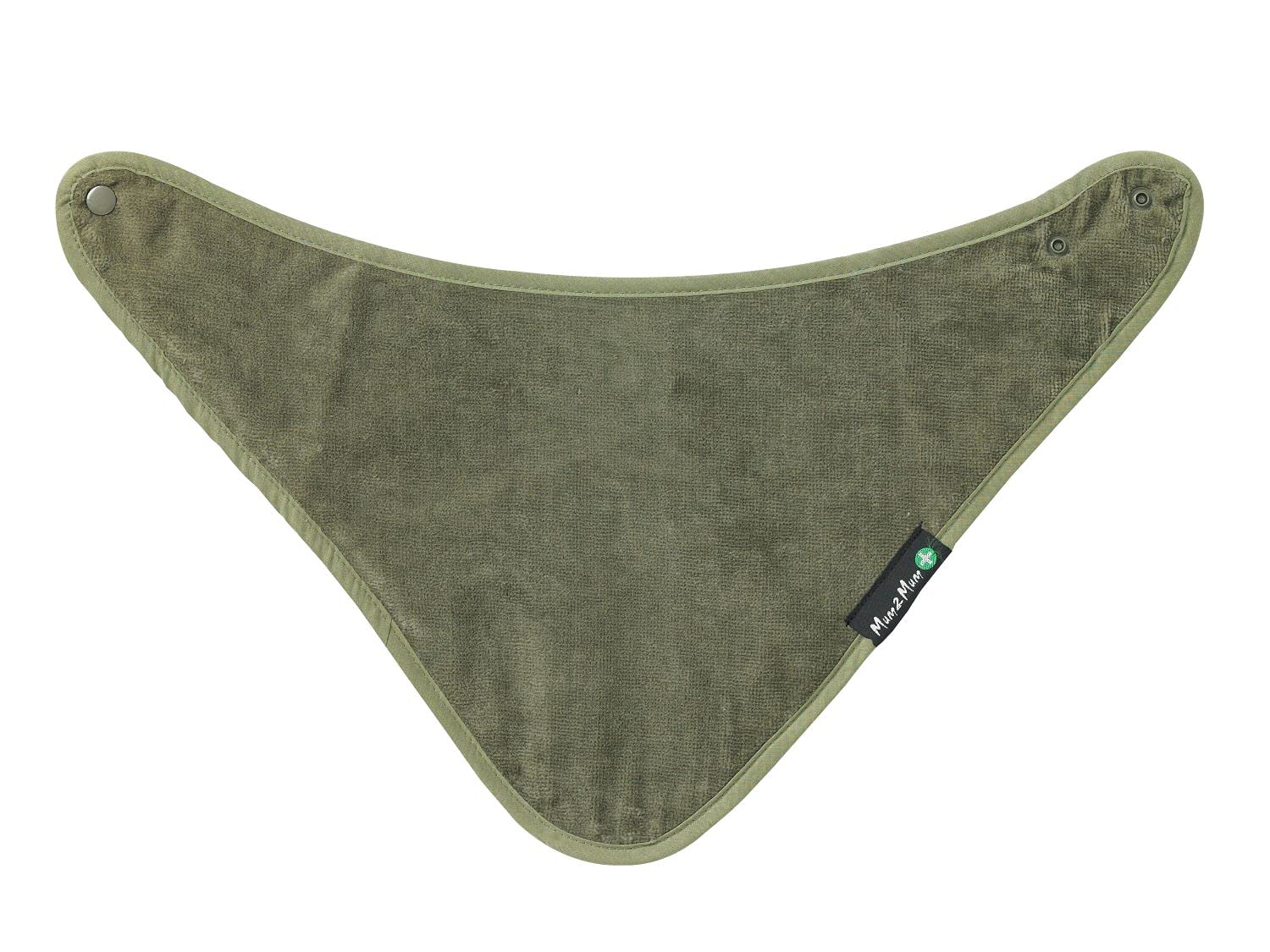 Mum 2 Mum Plus Khaki Green Youth Bandana Bib For Special Needs In Olive