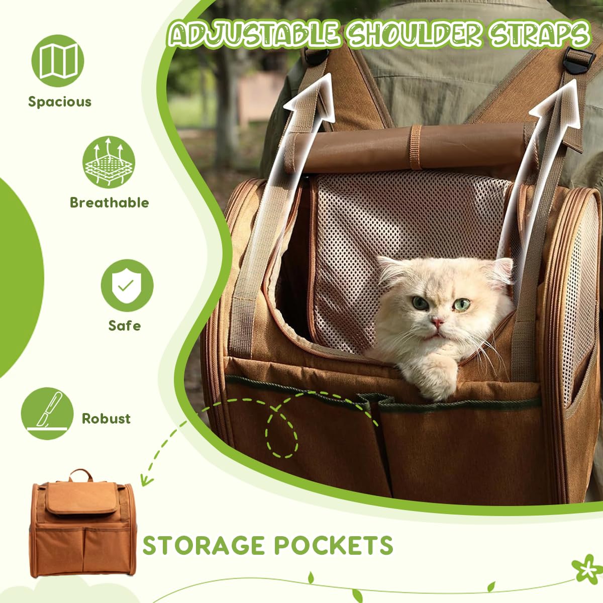 Transportbox Katze,Hundebox Faltbar Erweiterbarer für Katzen,Kleine Hunde bis 8kg,Atmungsaktive Katzentransportbox für Reisen mit Zug,Auto,Flugzeug