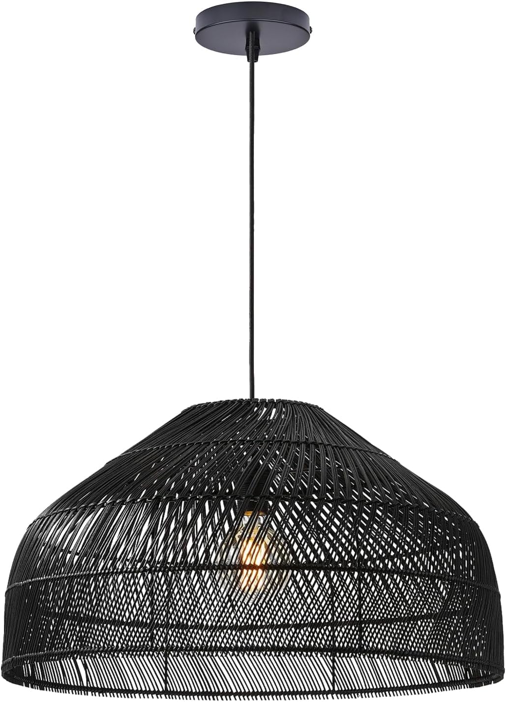 Arturesthome 7 Modern Rewind Ceiling Canopy Kit,Black Single Hole Ceiling Plate for Pendant Lights or Chandelier Fixture