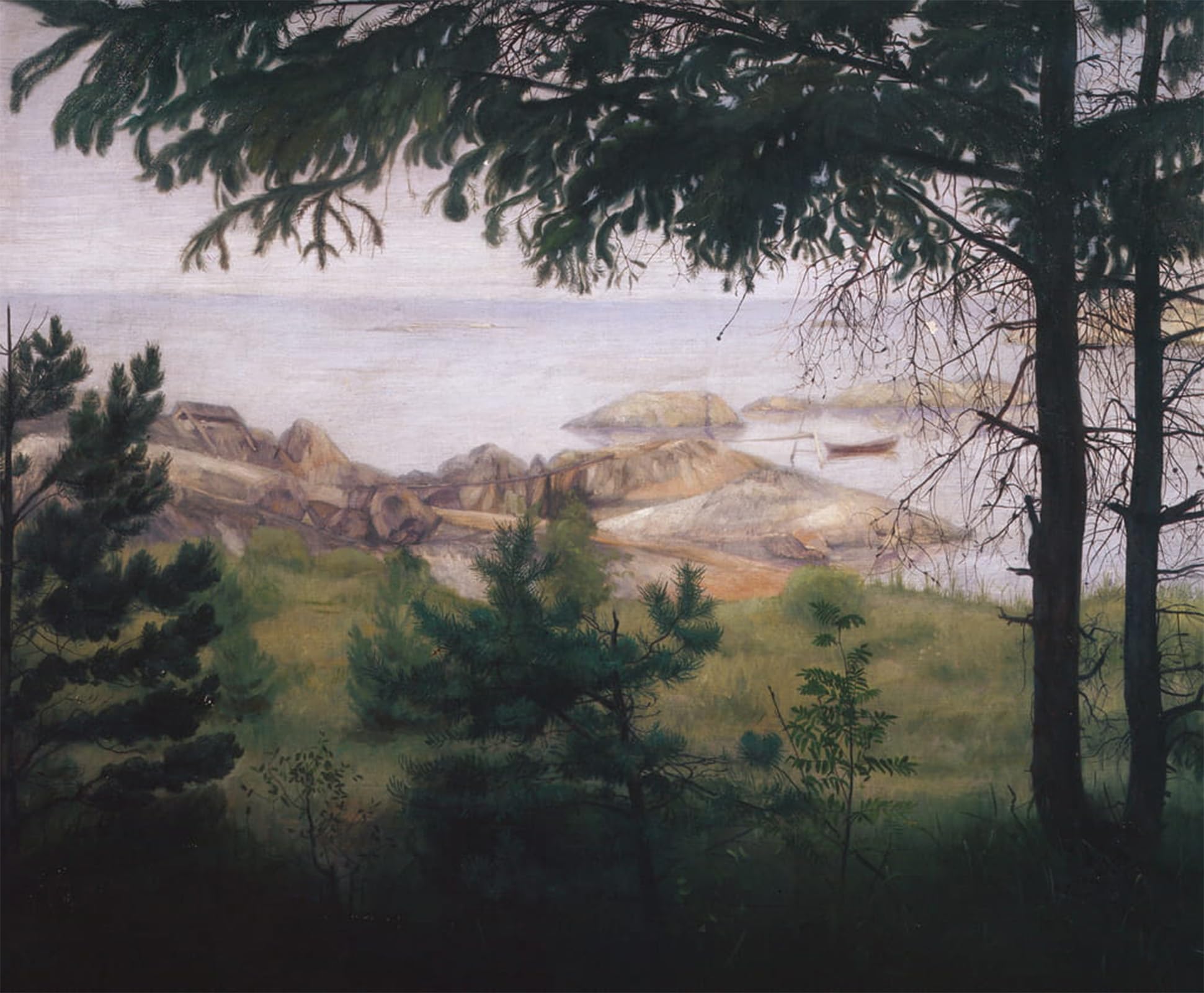 SERENDIPITP Vintage Wall Art Canvas Nordic Poster Canvas Print Picture by the Sea by Harald Oscar Sohlberg Wall Art Poster for Home Decor 60x90cm