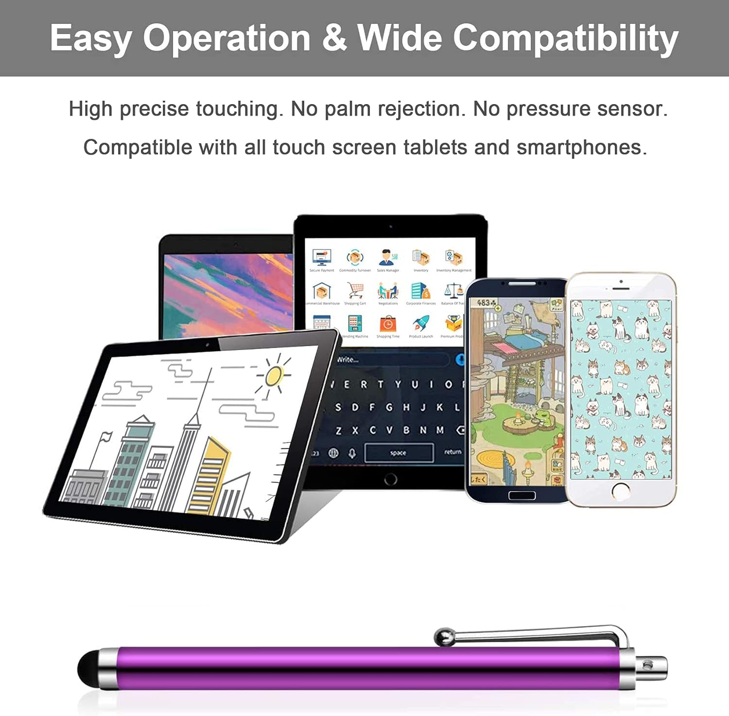 Stylus Pens for Touch Screens, Rpanle High Precision Universal Stylus for iPad iPhone Tablets Smartphone&All Touch Screen Devices (20-Pack) thumbnail