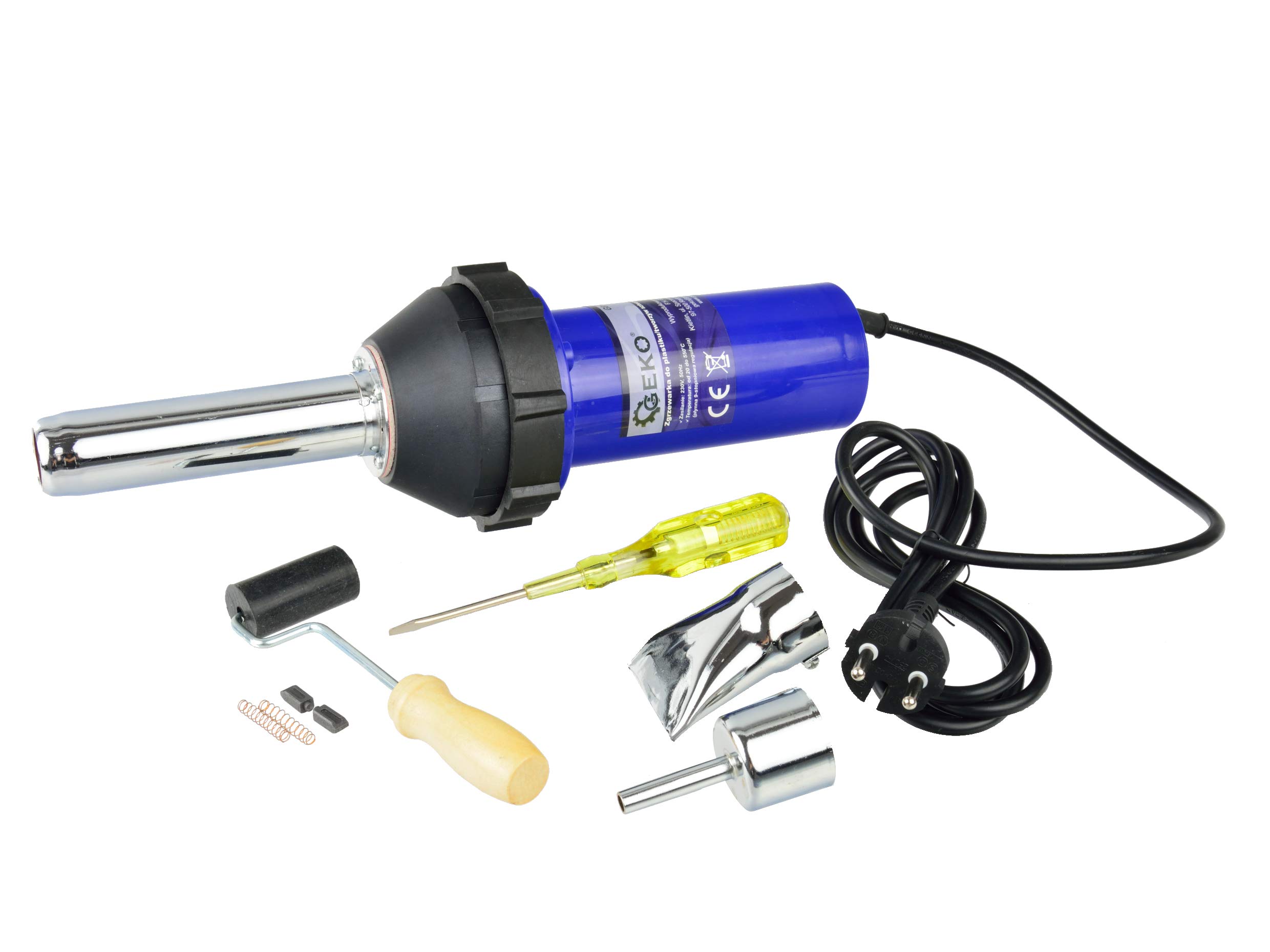 BSD Pistola ad Aria Calda - Pistola Termica, Utensile per Saldatura in Plastica - 1080W, 20-550°C