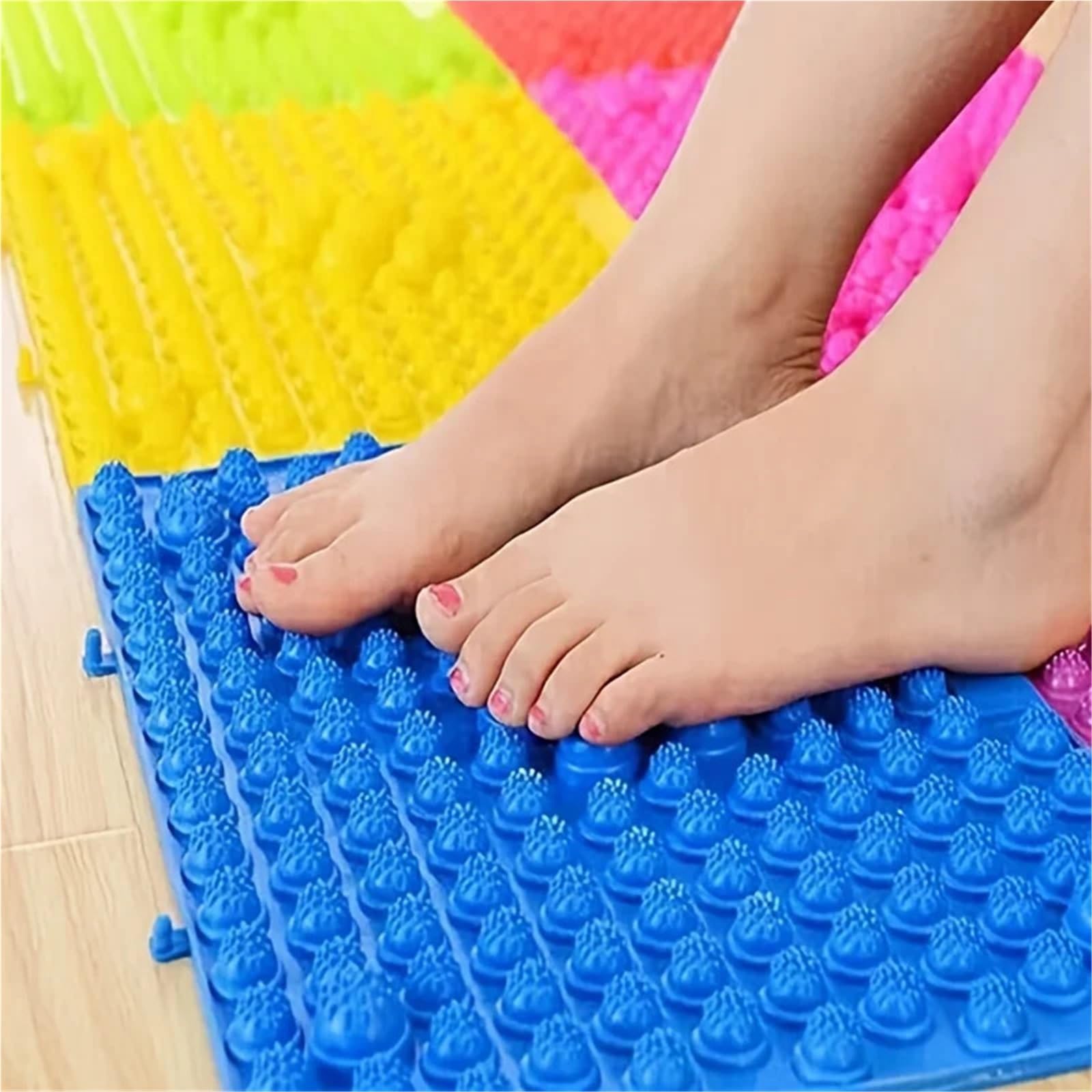 Esterilla Acupresión Estera de masaje pies silicona 3/6 piezas | Correr Yoga Entrenamiento Placa de presión del dedo del pie engrosada(6pcs random)