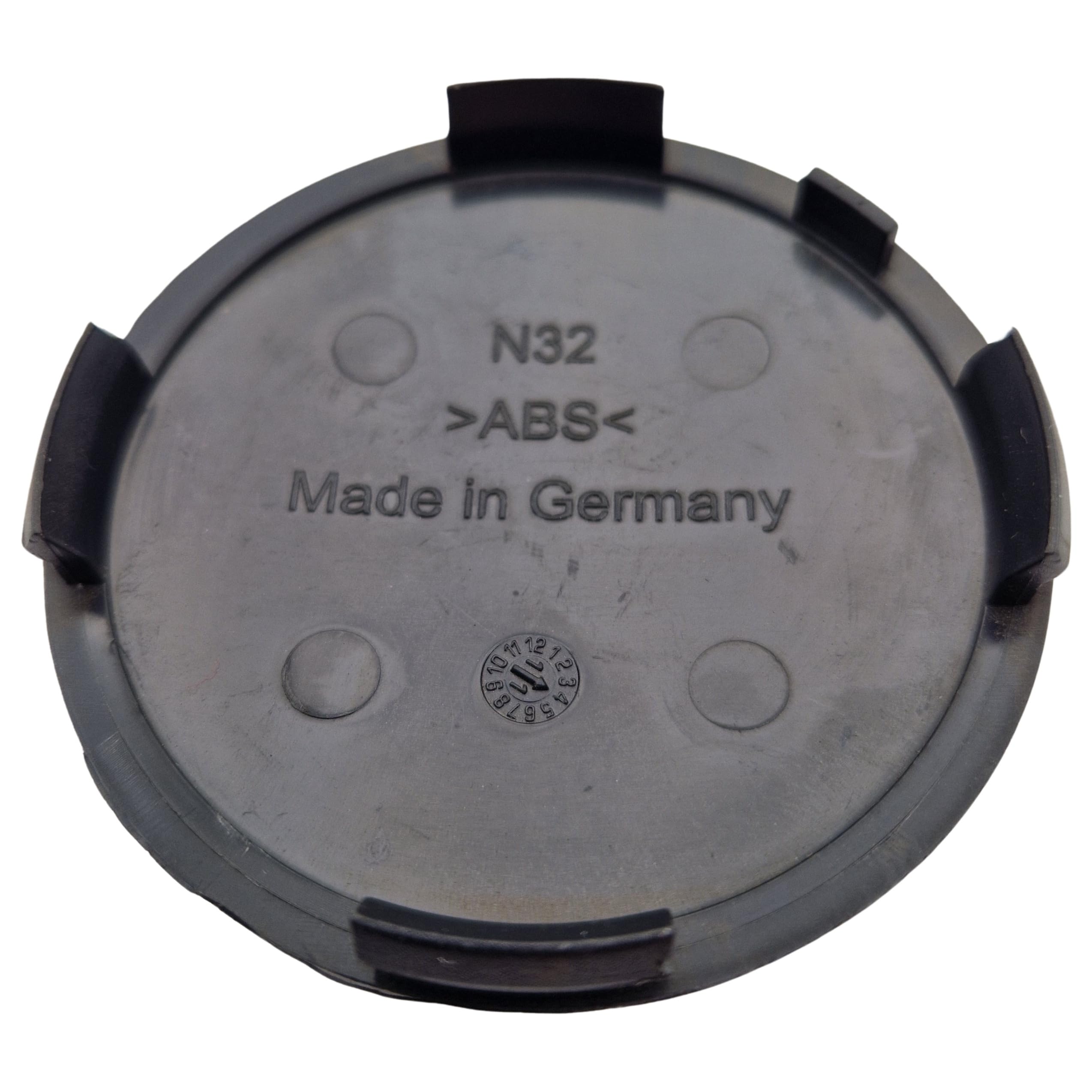 4 Cache-Moyeux Transporteur Rial Alutec Ats 64 MM N31 - Gris Clair