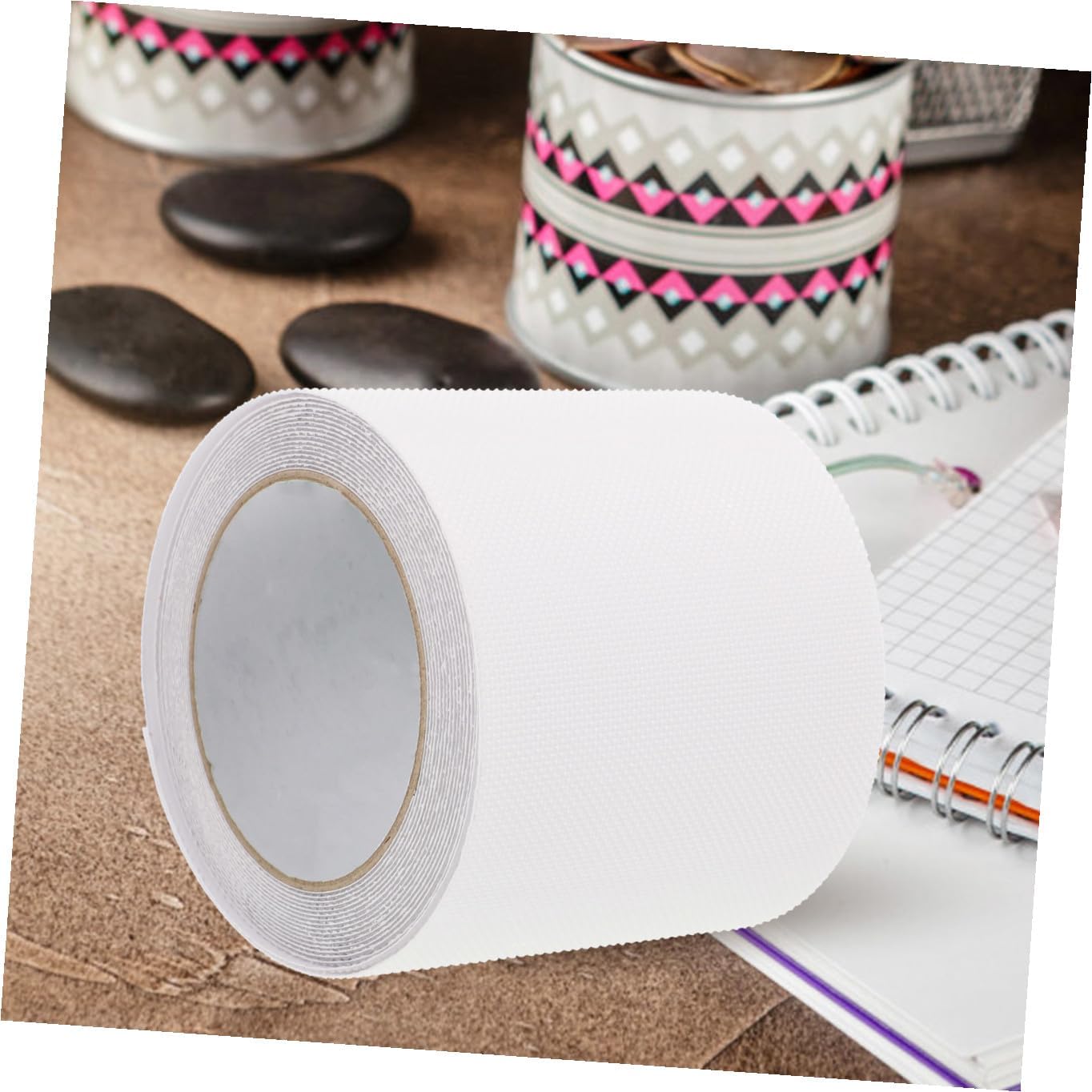 Homoyoyo Waterproof Wear-resistant Anti-slip Tape for Stairs and Floors, 10cm X 5m Adhesive Step Non-skid Protection Strip for Bathtub and Shower Safety