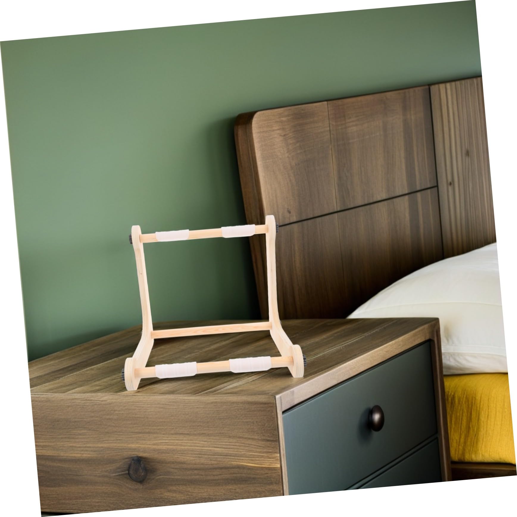 TEHAUX Soporte Ajustable de Madera para Bordado Marco Portátil para Bastidor de Punto Cruz Soporte Estable para Trabajos de Costura y Tapicería para Proyectos DIY Mesa o Regazo