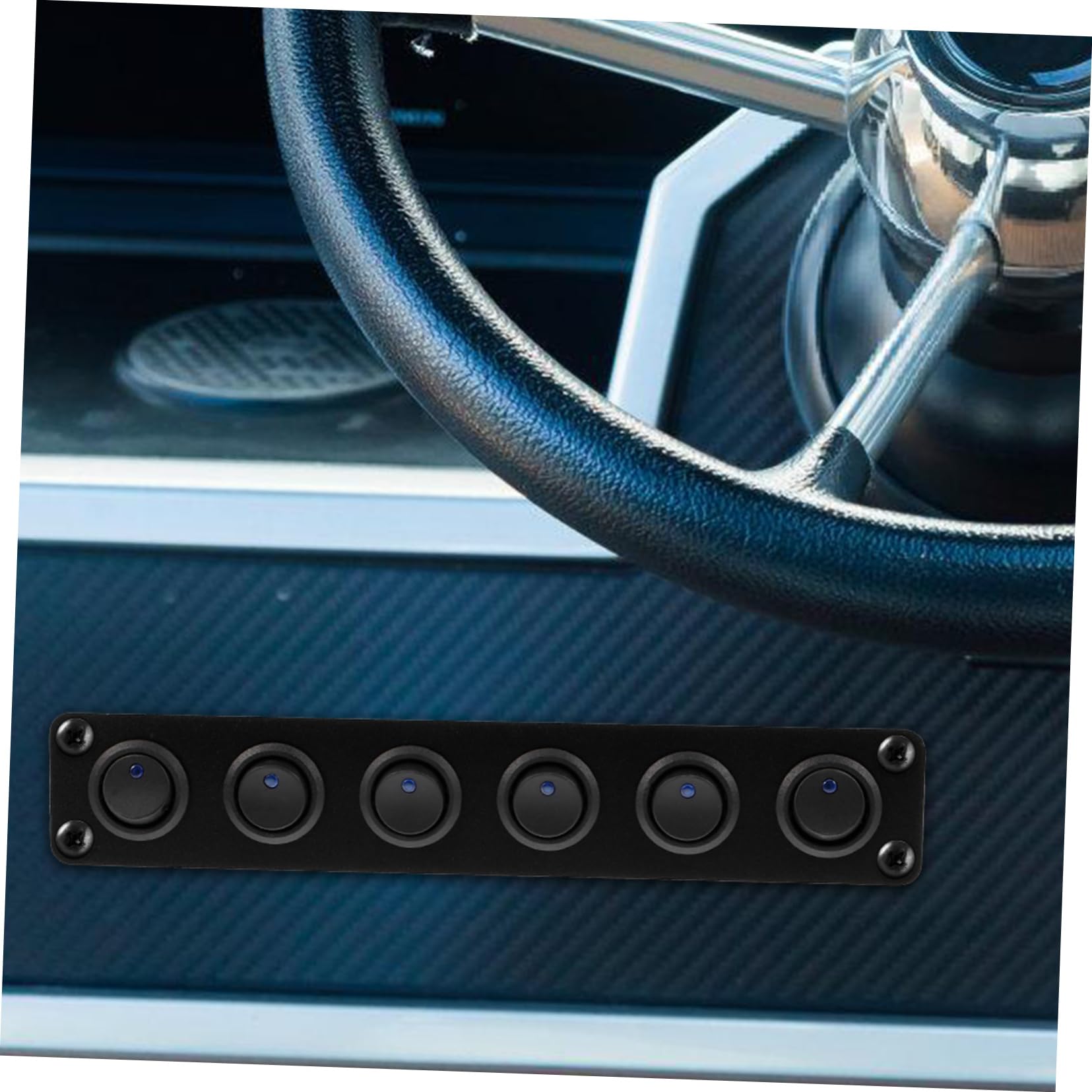 OUNONA Switch Panel Car Modified 6 Gang Switch for Automotive Marine Yacht and Rv Waterproof Design