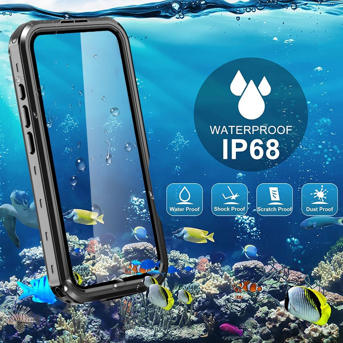 AICase Waterproof Case for iPhone 16 Pro Max(6.9") with MagSafe Snowproof,Dustproof and Shockproof,IP68 Certified Real 360 Full Body Protection Fully Sealed Underwater Cover for iPhone 16 ProMax - Image 6