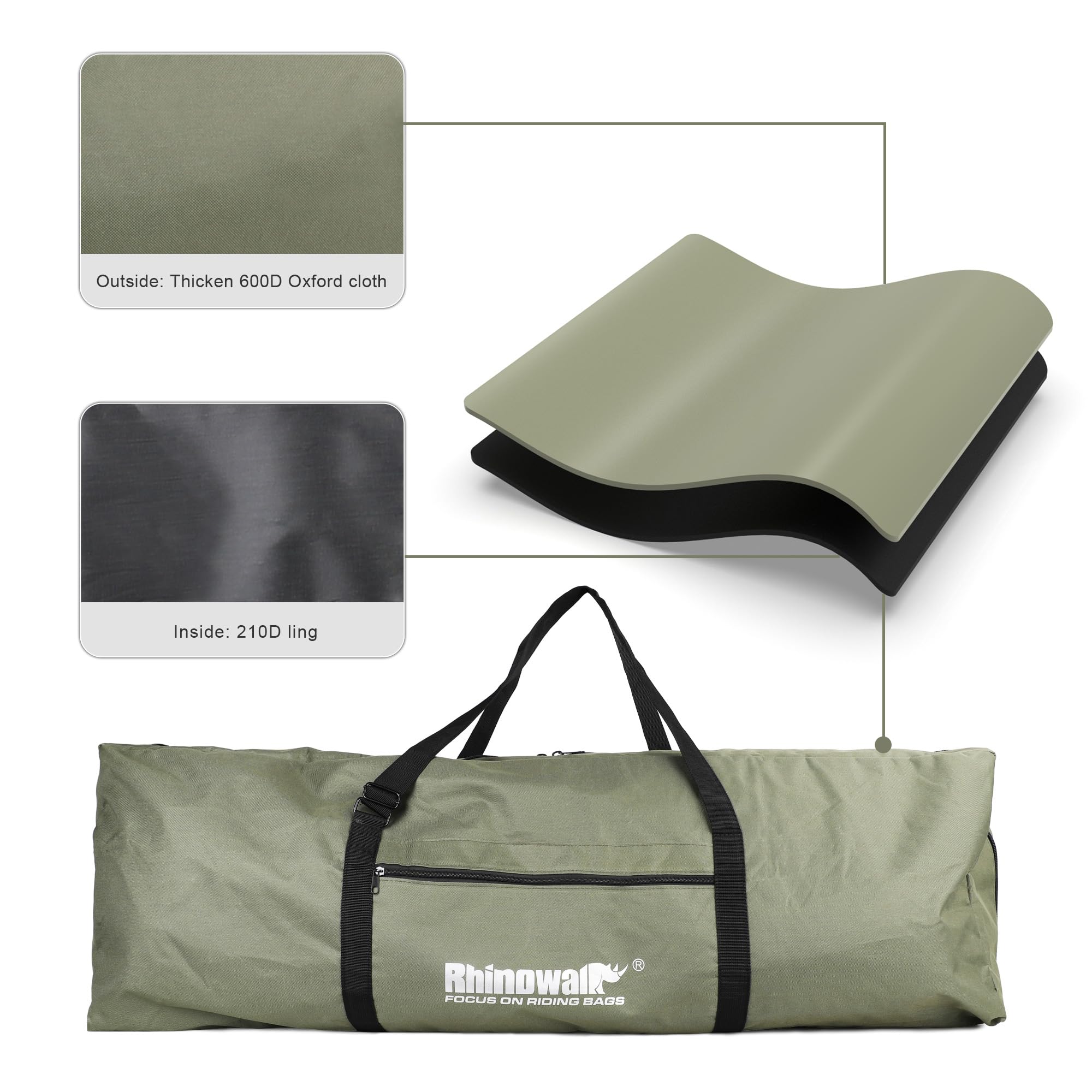 ENJOHOS Borsa Monopattino Elettrico per Trasporto Pieghevole Borsa Scooter da Viaggio Impermeabile per Xiaomi M365 Pro E-Scooter Accessori Monopattino Elettrico Scooter con Borsa Portaoggetti, Verde