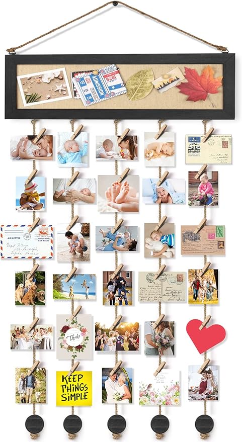 Multi Picture Hanger with Clips (Black)