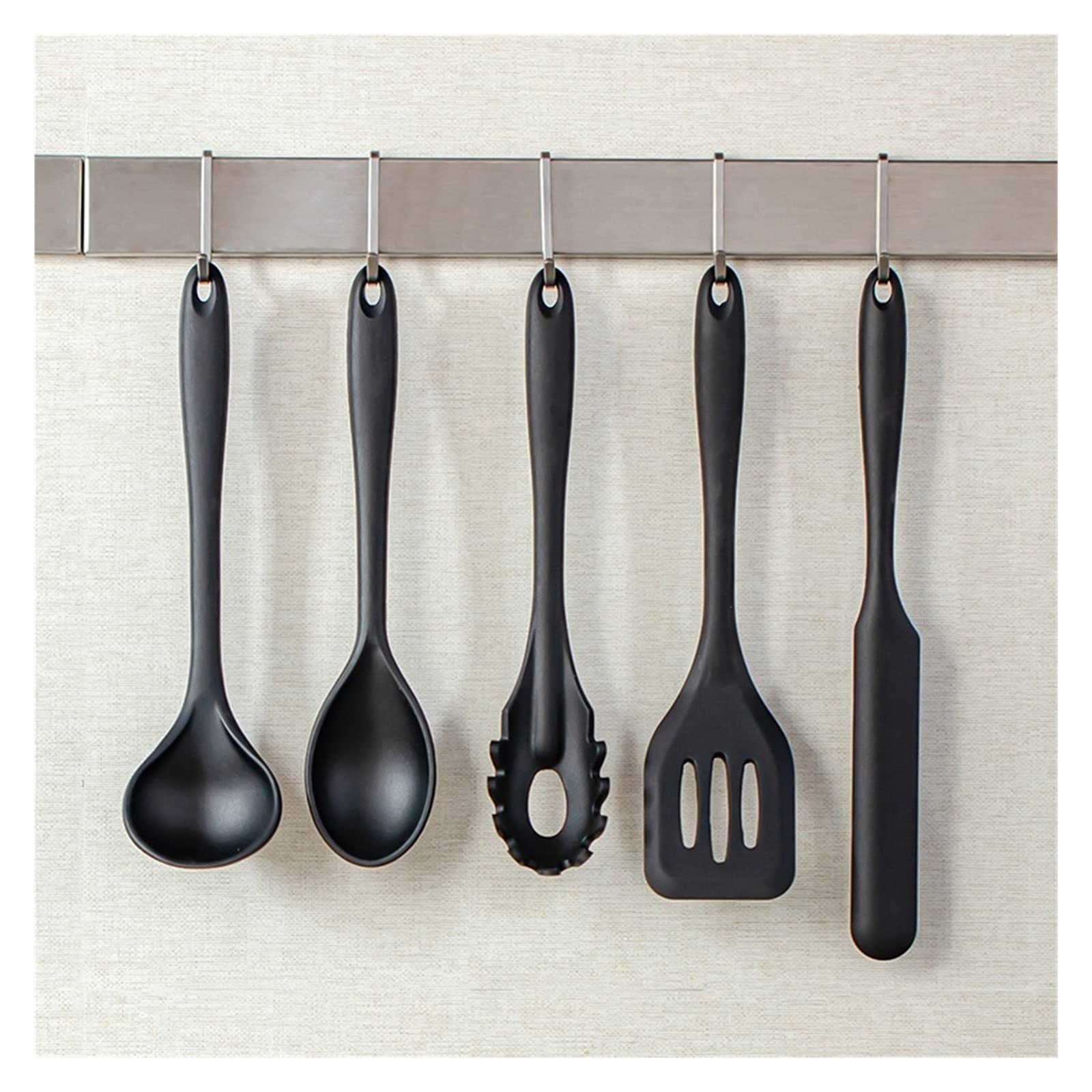 Casa e Cucina Set di 4 spatole Grandi in Silicone Spatole antiaderenti Resistenti al Calore Cottura · Cucchiai da Cucina Turner Spatola(Black Scraper)