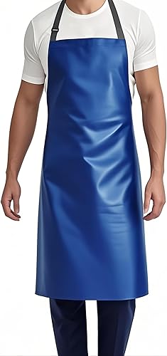 Miniatura 12 de GoldPig Delantal impermeable de alta resistencia, vinilo de goma resistente a productos químicos para industria, laboratorio, cocina, carnicero