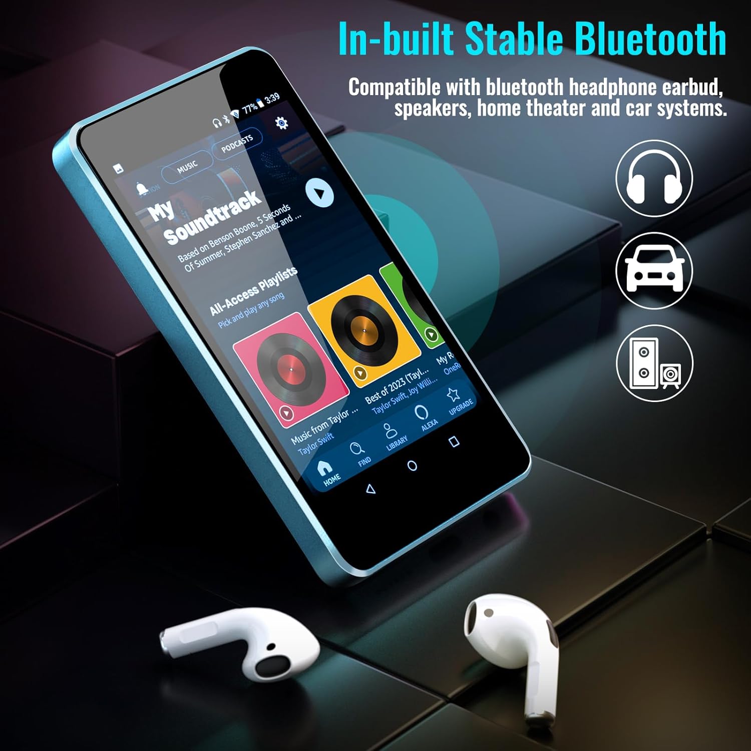 MP3 Player for Kids with Spotify, Parental Controls, Spotify Kids, Audible, Amazon Music, Libby, 4.0" IPS Kids MP4 Music Player Up to 512GB (Light Blue) 5 71GENgP7TLL. AC SL1500