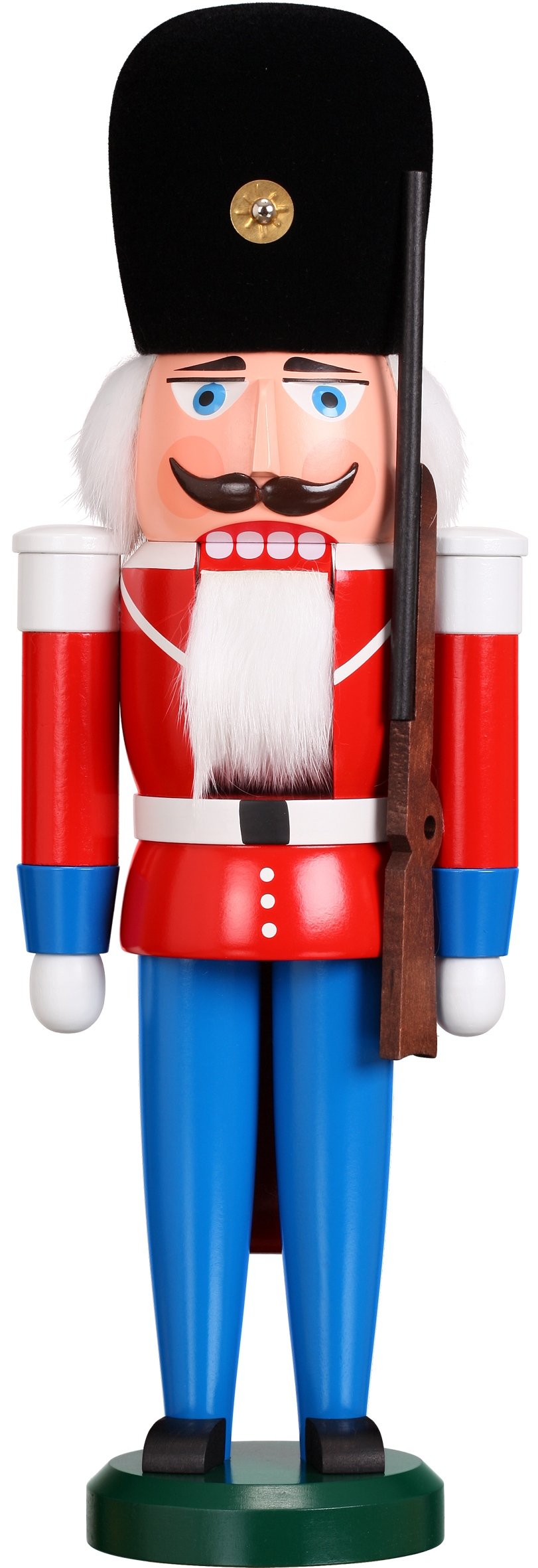 Casse-Noix d'Ere en Bois Rouge 39cm Artisanat Authentique de Seiffen Noël