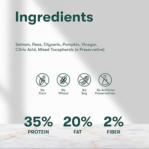 Miniatura 3 de Jinx Tenders - Golosinas naturales suaves para perros, hechas con salmón real ahumado lento, calabaza y sin rellenos, bajas en calorías, para