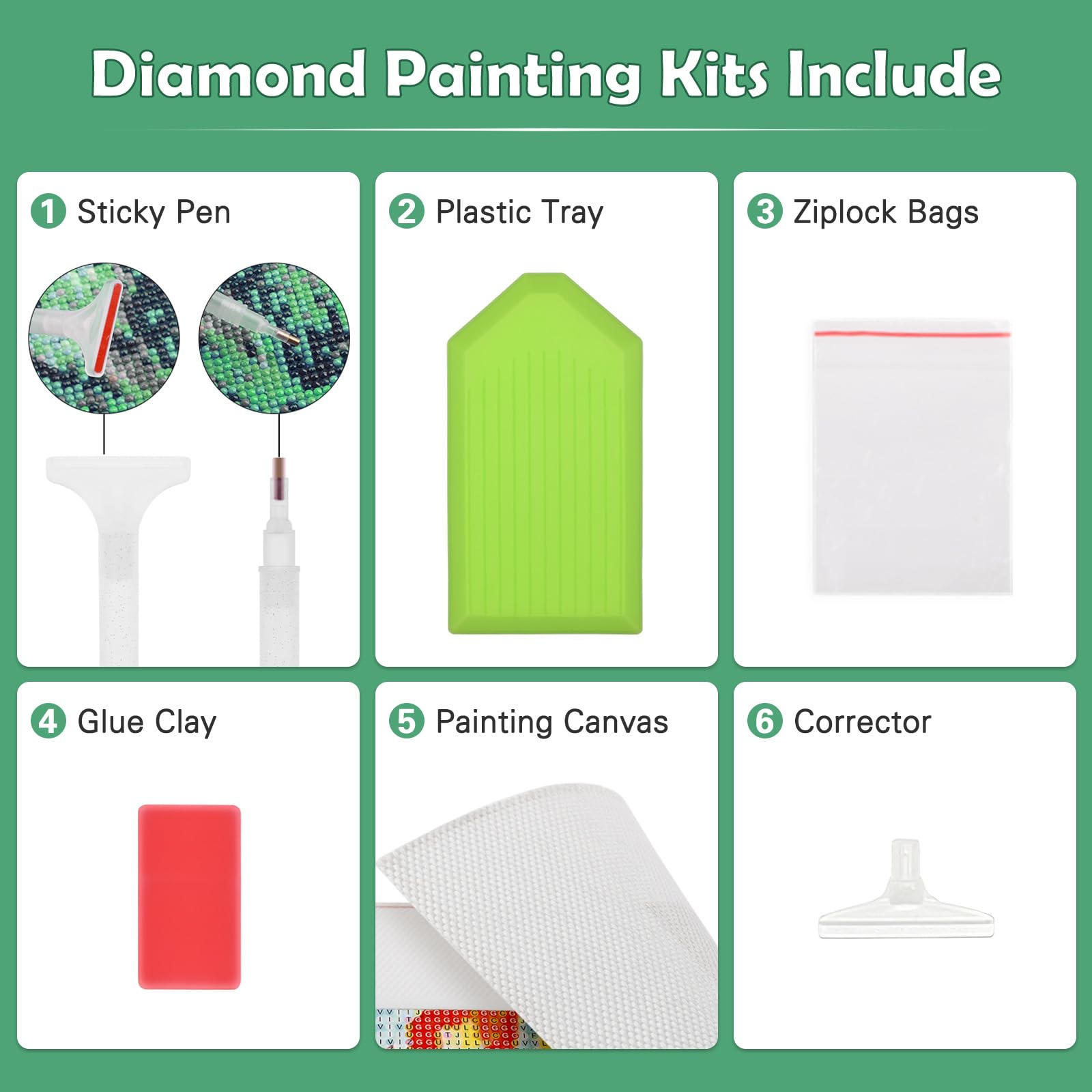 QENSPE Diamond Painting Kit 5D Cucciolo | 30x40 Cm Con Tela HD E Strumenti | Fai Da Te Per Adulti E Bambini