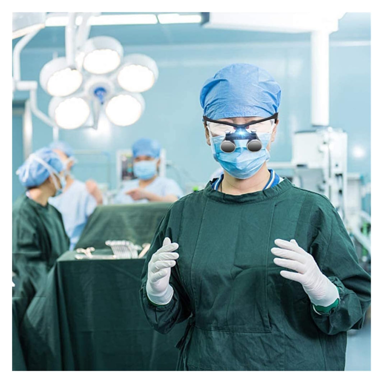 Lenti Ingrandimento 3.5X con LED Regolabile - Supporto Testa Ergonomico e Custodia Metallica per Odontoiatri, Chirurghi e Professionisti Medici
