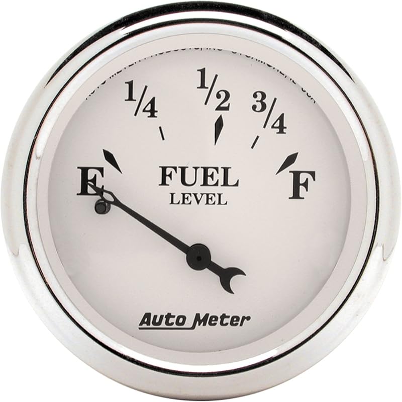 Medidor de nível de combustível AUTO METER 1607 Old TYME White elétrico – 52,4 mm