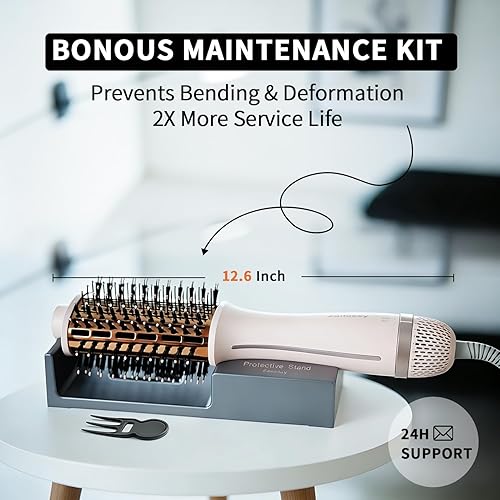 Miniatura 7 de Cepillo secador de pelo iónico 4.0, ligero 3 veces más rápido, cepillo de soplado 5 en 1 para más brillo, suavidad y volumen, cepillo de titanio