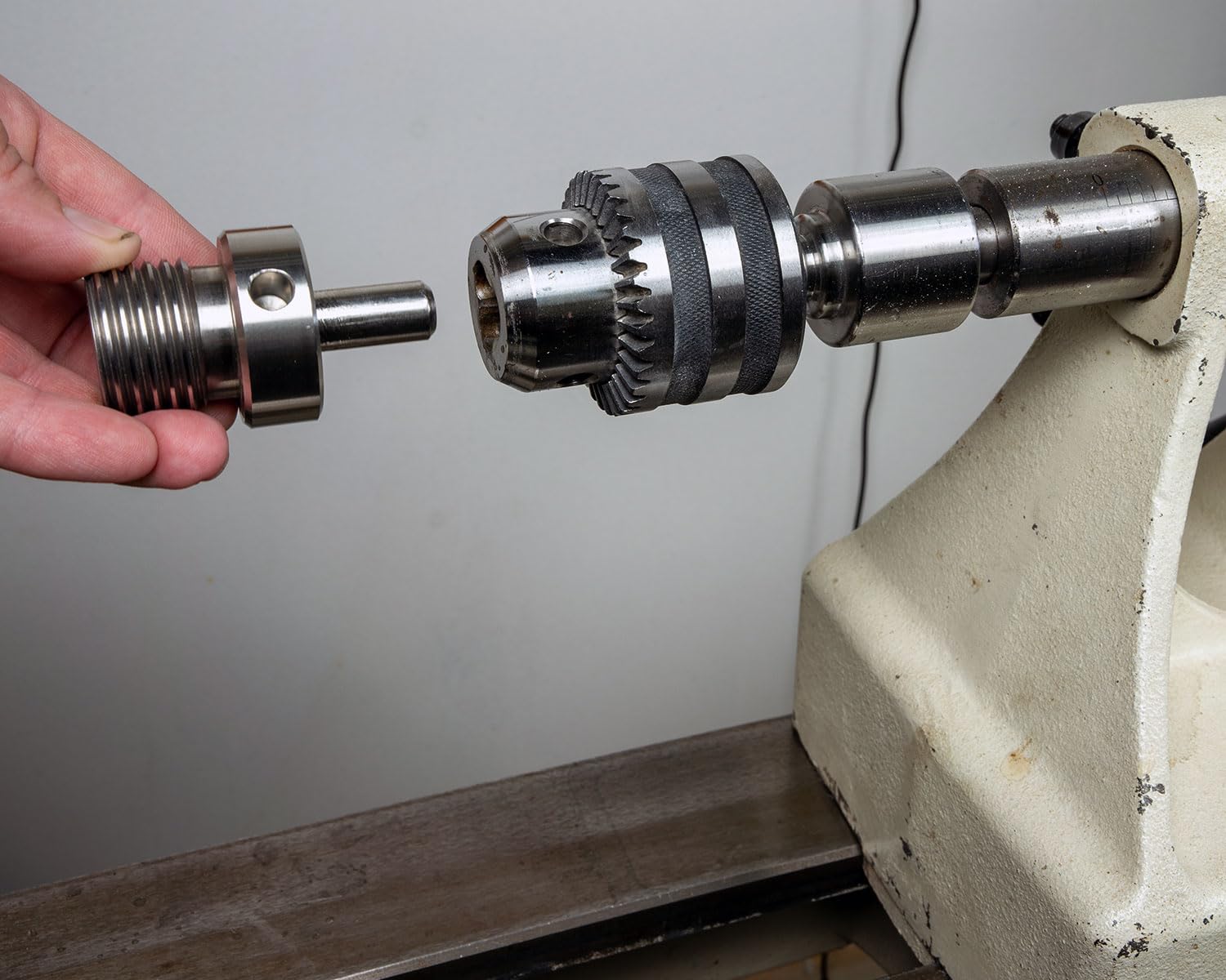 reas1 コンバーター Chuck reversing adapter for wood turning lathe 1-1/4