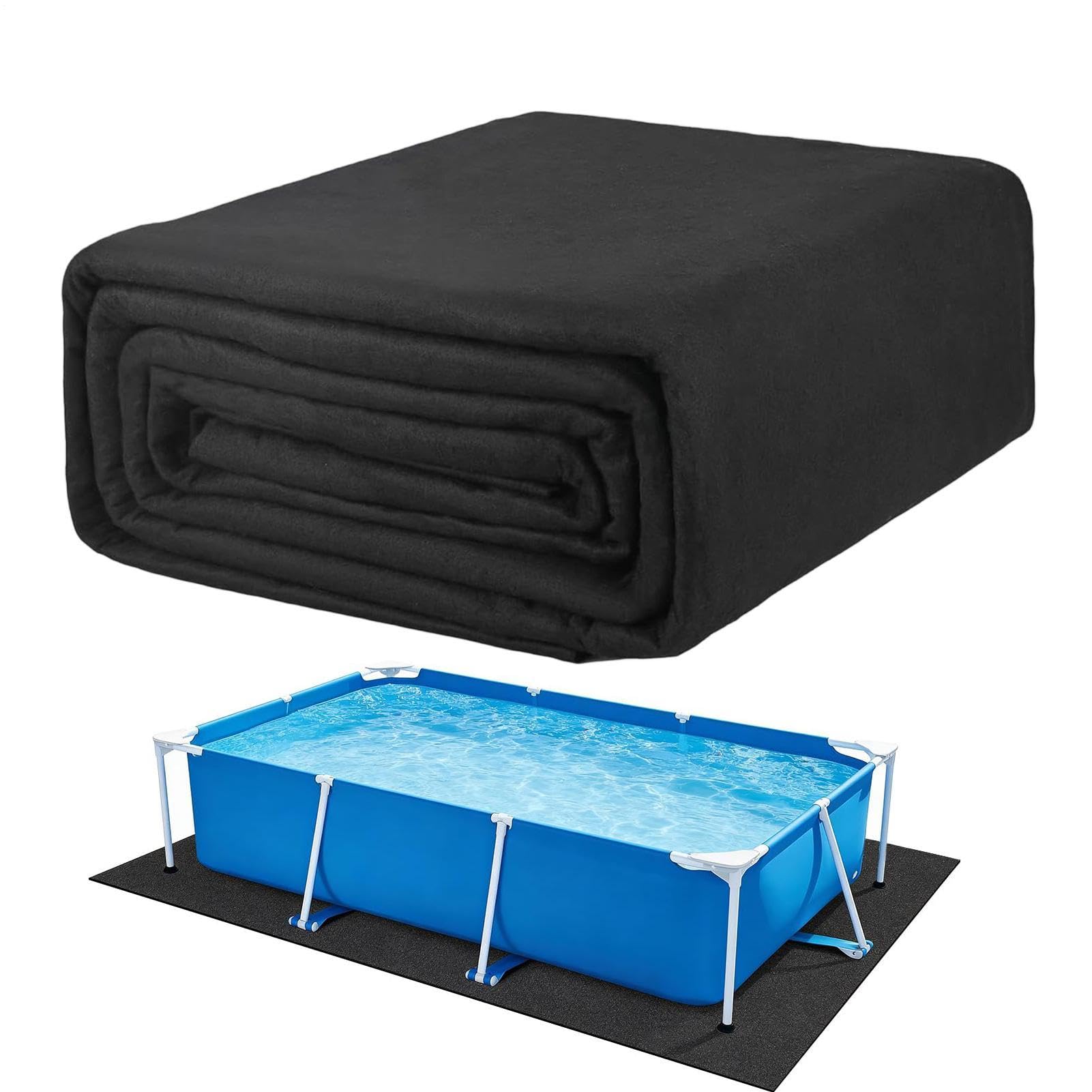 Swimming Pool Mats Outdoor, 200X300CM Foldable Hot Tub Mats for Outdoors, Anti Slip Paddling Pool Ground Mat, Waterproof Swimming Pools Floor Protector Liner Pad, for Pools Accessories