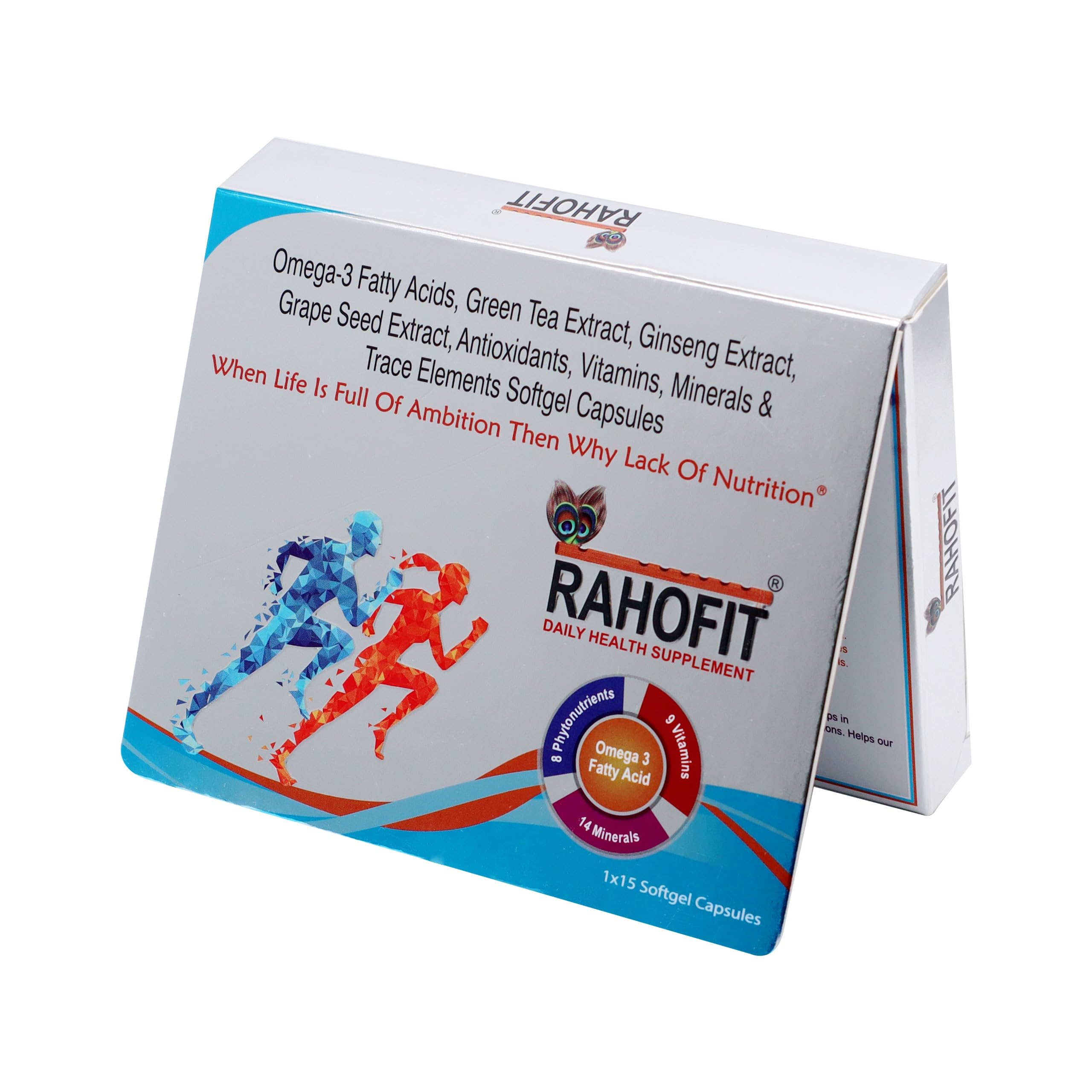 RAHOFIT is meticulously formulated to provide you with essential 9 Vitamins, 14 Minerals, Omega-3, Grape Seed, Ginseng and 8 phytonutrients. (45 Days Pack) (B0CYXBQJ3M) Amazon Price History, Amazon Price Tracker