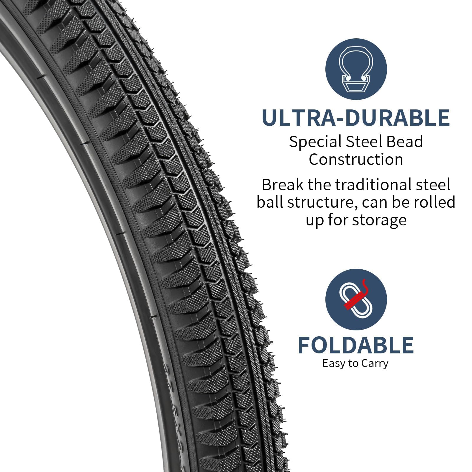 YUNSCM 2-PCS 27.5 Pulgada Ruta Bicicleta Cubierta 27.5x2.125/57-584 and 27.5 Pulgada Bicicleta Cámara de Aire Schrader Valve Compatible with 27.5x1.95 27.5x2.0 27.5x2.1 27.5x2.125 27.5x2.15