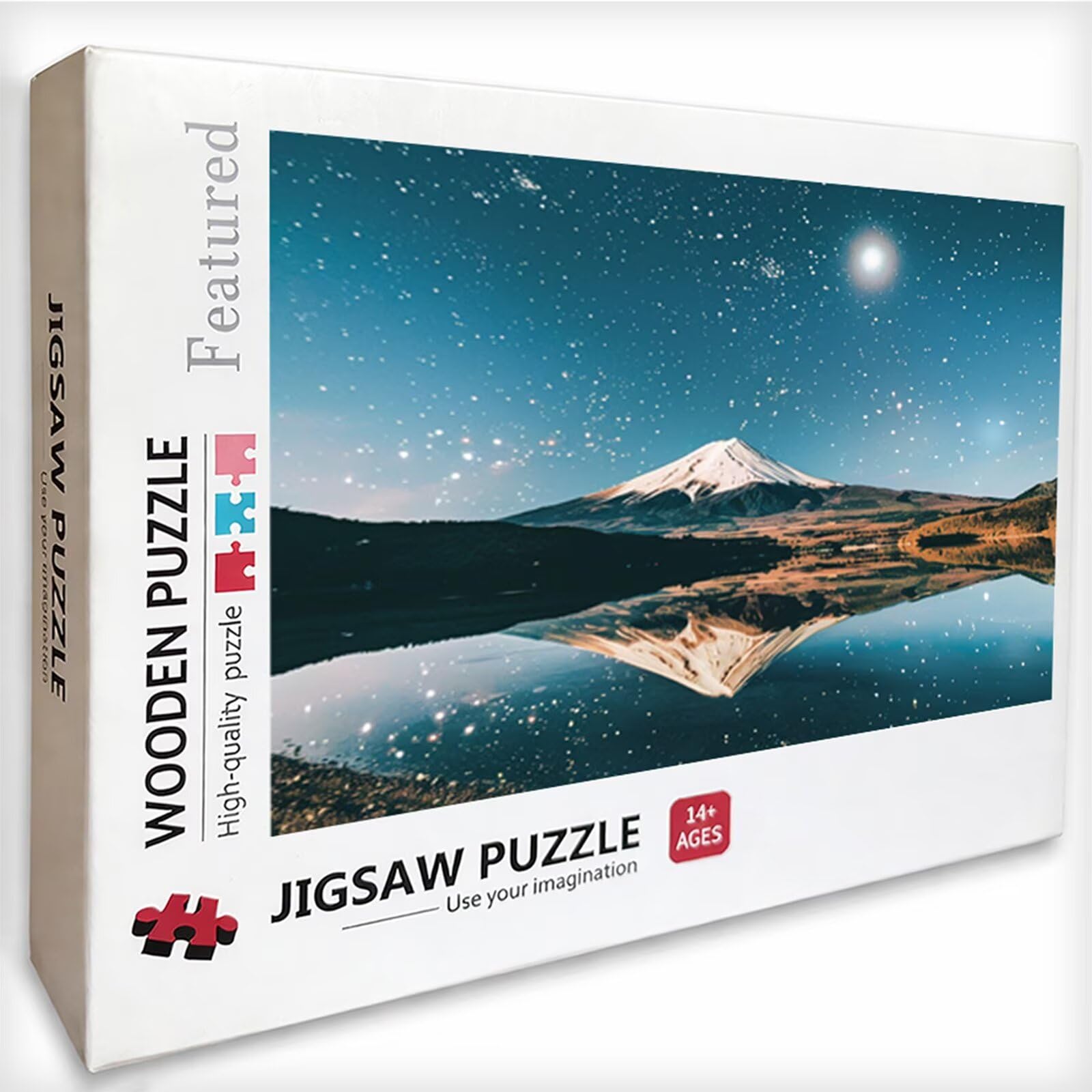 Puzzle Art 4000 sztuk z pudełkiem Starry Sky, Góra Fuji Puzzle Drewniane Dorośli 141 x 87 cm, Rompecade, Rozrywka o wysokim stopniu trudności, pomysł na prezent dla całej rodziny, Y-2554