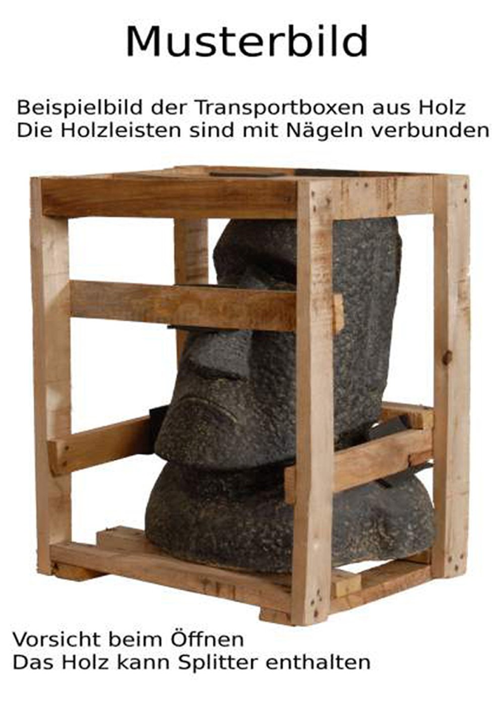 korb.outlet Duża modląca figura buddyjska odlew kamienny/stojąca budda kamienna 150 cm, figura kamienna/rzeźba do domu i ogrodu