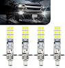 4 PCS H1 Automotive LED Bulbs, 6500K 55W White Light Driving Light Lamp, Plug and Play Fog Light Bulb, Non-polarity Car Light Bulb Replacement Parts, Universal for Most Cars White