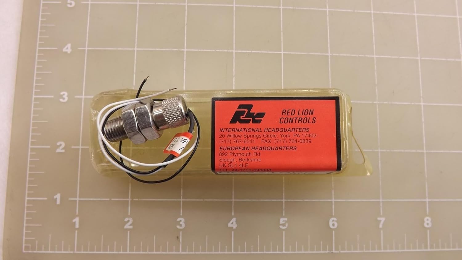 Red Lion Controls MP37TA00 Magnetic Pickup; 1 V; 28 AWG; 0.094 in.; 0.812 in.; -40 to +107 degC