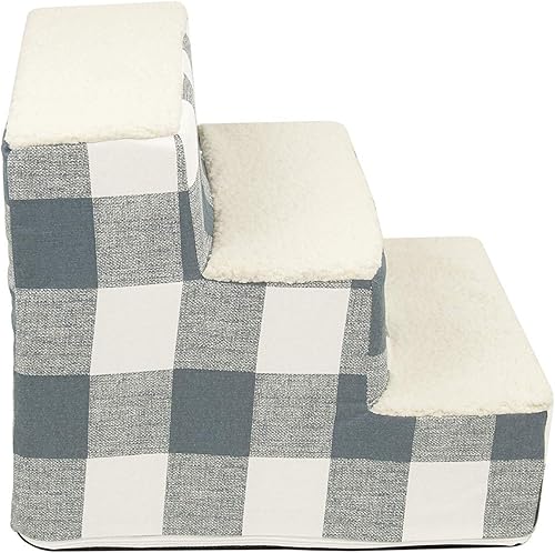 Miniatura 10 de Majestic Pet - Escaleras portátiles para mascotas  suave escalón de espuma de sherpa  escalones para perros y gatos  rampa para cachorros y gatitos