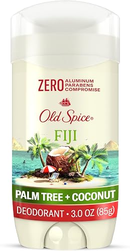 Old Spice Aluminum-Free Deodorant for Men, 24/7 Odor Protection, Long Lasting Freshness, Fresher Collection, Fiji with Palm Tree Scent, 3.0 oz