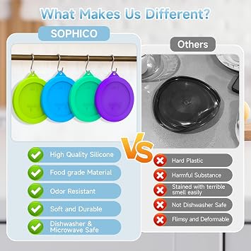 SOPHICO 2 Cup Silicone Lids Replacement for Pyrex & Anchor Hocking 7200-PC