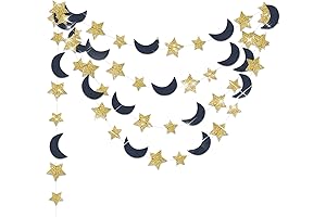 Outer Space Navy Blue Gold Love You to The Moon and Back Baby Shower Decorations