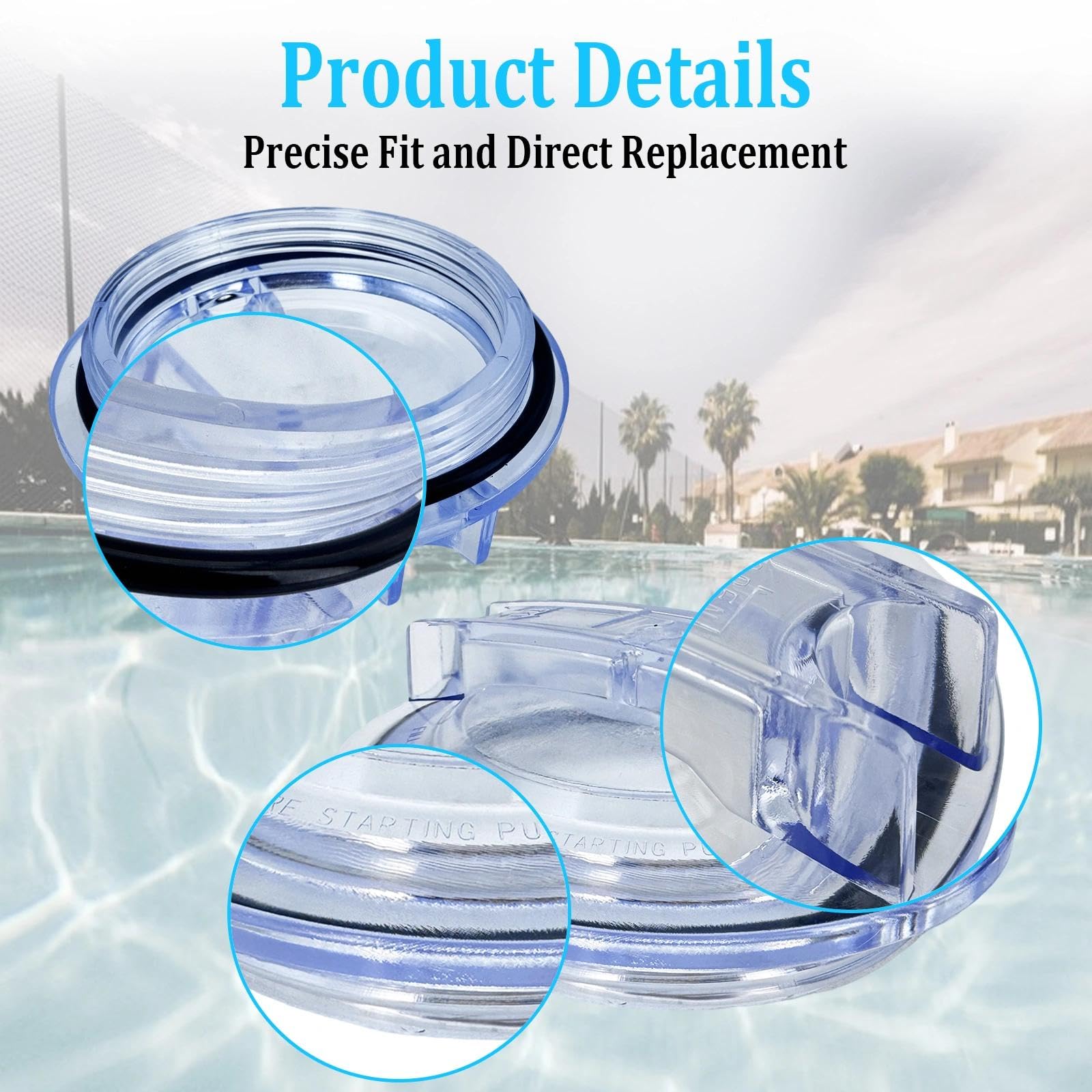 SPX3100D Couvercle fileté de rechange pour pompe de piscine avec joint torique