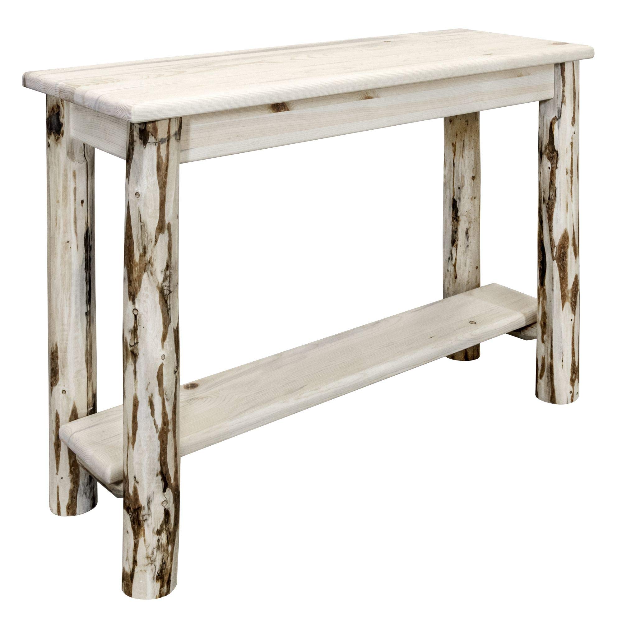 Montana Woodworks Montana Collection Console Table with Shelf, Clear Lacquer Finish
