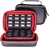 VSEER キャリーケース 3DS XL / 2DS XL用 ハード保護シェル トラベルケース Nintendo 3DS/3DS XL/New 3DS XL用 - ブラック/レッド