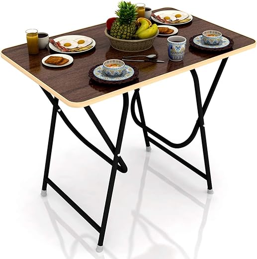 Wow Craft - Multi Purpose Foldable and Portable 2 Seater Dining Table for Home, Kitchen Made with Engineered Plywood top...