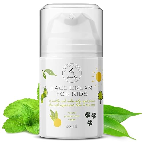 Miniatura 8 de Crema hidratante facial suave para niños y preadolescentes, nutritiva y calmante para todo tipo de piel, ingredientes naturales, ácido hialurónico y