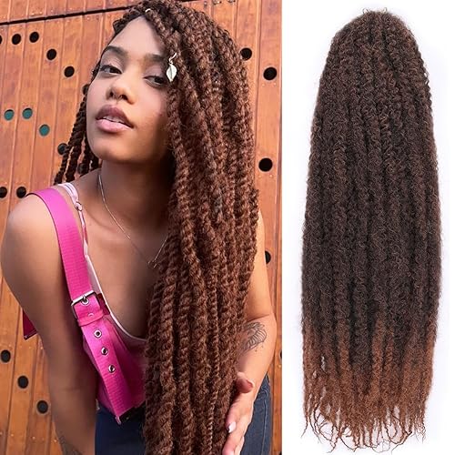 ZRQ 8 paquetes de cabello Marley Twist de 30 pulgadas, cabello sintético rizado Marley trenzado, extensiones de cabello sintético afro Twist Marley