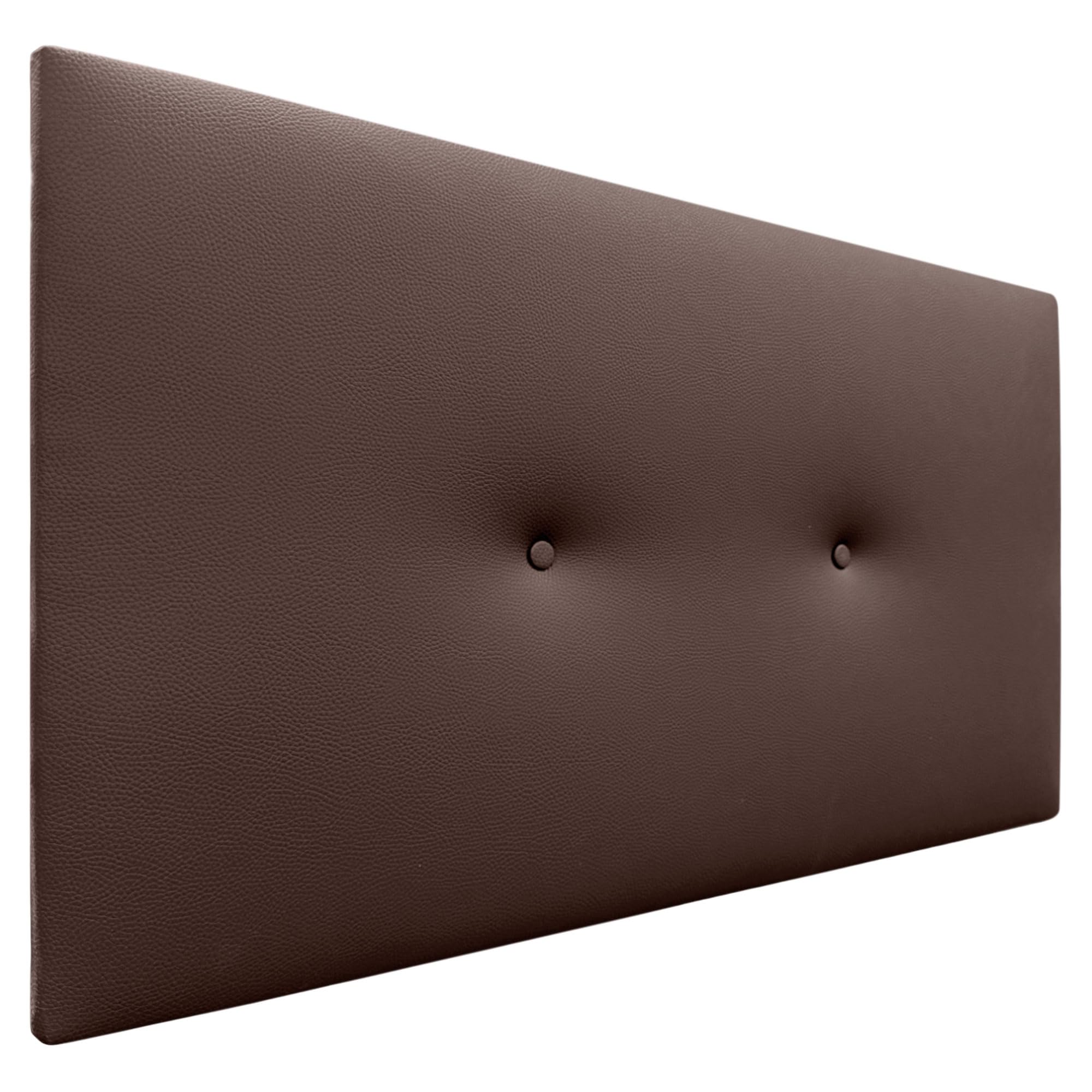 DHOME Cabecero de Polipiel o Tela Acualine Liso con Botones Tapizado de Alta Gama Cabezal Lujo Cama Dormitorio Moderno Acolchado (Polipiel Chocolate, 95x50cm (Camas 80/90))