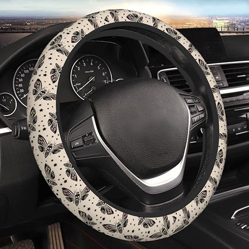 Gothic Motte Lenkradhülle Anti-Rutsch Auto Lenkradschutz Auto Zubehör Universal 