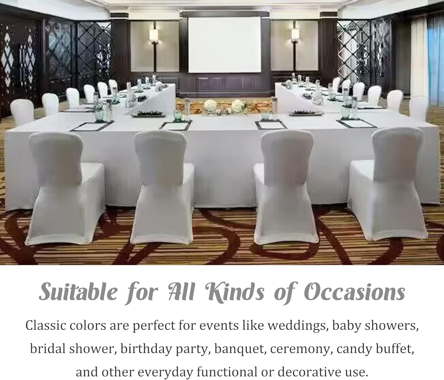 Fivenl 2 Pack Fitted Tablecloths 72 x 30 Inch, White Rectangle Table Clothes for 6 Foot Tables, Washable Polyester Fabric Table Cover for Parties, Wedding, Banquet, Trade Show - Image 6