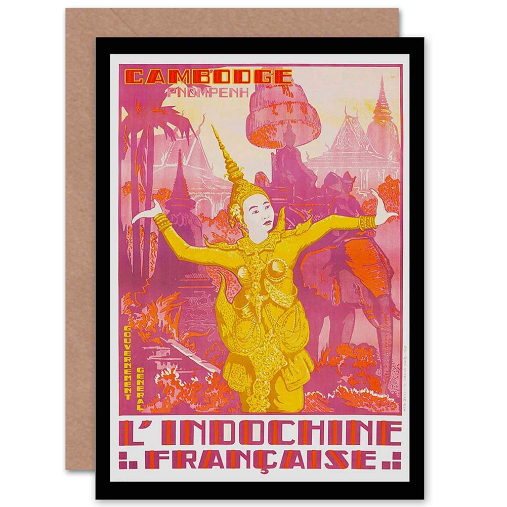 Artery8 - Greeting Card - Elephant Dancer - Pink